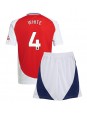 Arsenal Ben White #4 Hjemmedraktsett Barn 2024-25 Korte ermer (+ bukser)